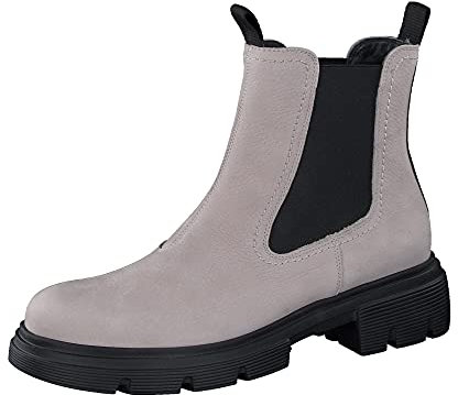 Paul Green Damen Chelsea Boots Grau Nubuk/Velour