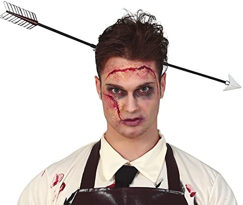 FIESTAS GUIRCA | Diadem Pfeil (50 cm) - Kostümzubehör für Halloween und Partys - Ideal für alle Benutzer - Lustiges Accessoire für Feiern und Veranstaltungen - Schwarz Silber