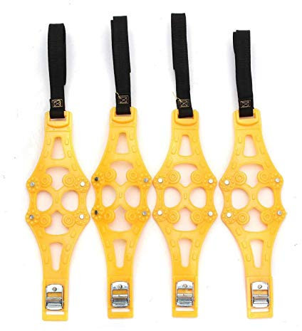 Schneeketten 8/4 Stück Autoreifen Schneeketten Schneeverkehrssicherheit Einstellbare Anti-Rutsch-Sicherheit Double Snap-Skid-Rad-Reifen TPU Ketten Gelb/Schwarz Schneekette