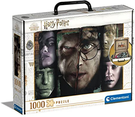Clementoni 39655 Brief Case Harry Potter – Puzzle 1000 Teile ab 9 Jahren, Erwachsenenpuzzle im Koffer-Design, Geschicklichkeitsspiel für die ganze Familie