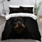 AOYNP Bettwäsche 135x200 Rottweiler Bettbezug Set 3 teilig Weich Microfaser Bettwaren Süß Tier Hund Bettwäsche-Set für Kinder Teenager ReißVerschluss Bettbezug Mit 2 Kissenbezug 80x80cm