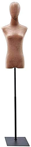 Schneiderpuppen Schneiderbüste Weibliche Mannequin Deluxe Formen Mit Metallstand Und Kopf, Mode Formschöne Attrappe for Kurzarm/T-Shirt/Hochzeitskleid (Color : Square Base)