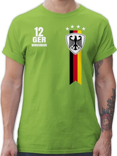 T-Shirt Herren - 2026 Fussball Fanartikel - Germany WM Fan Deutschland - L - Hellgrün - Deutschland-Trikot em Tshirt 2024 fußball Europa Shirt deutschlandtrikot fußball-Fanartikel fußball.