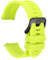 WOCCI 22mm Cinturino Silicone per Uomo a Strisce Arcuate, Sgancio Rapido, Fibbia Nera (Verde Lime)