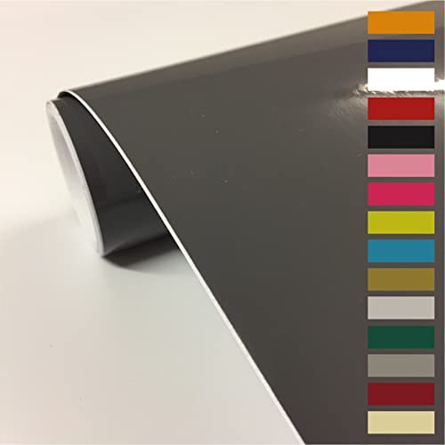 vgoltd Film autocollant en vinyle brillant pour meubles et armoires - Rouleau de 10 m x 305 mm (gris foncé)