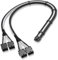 EZDIY-FAB GPU Power Sleeved Cable Extension, 16pin(12+4) 12VHPWR PCIe 5.0 Connector Male to 4X PCIE 8 PIN for RTX 3090Ti/RTX4090/RTX4080, with Pre-Installed Cable Combs-16AWG/Black White