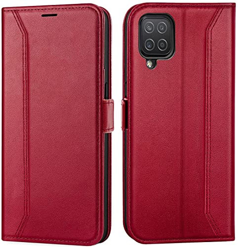 Verco Funda para Samsung Galaxy A22 4G / M22 / M32, 6,4 pulgadas, funda con tapa para Samsung A22 4G, color rojo