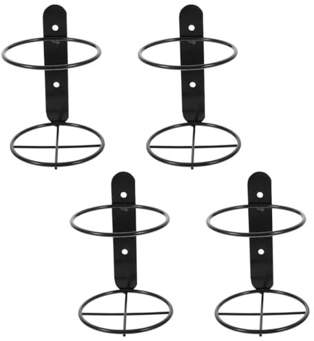UPKOCH Porte-Bouteilles Mural En MéTal Noir, Lot De 4, Casier À Vin Suspendu Pour 1 Bouteille, IdéAl Pour Cuisine, Bar, Salon, 13.5 X 9.5 X 9.5 Cm