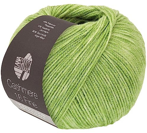 LANA GROSSA Cashmere 16 Fine | Aus Kaschmir- und Merinowolle | Handstrickgarn aus 80% Schurwolle (Merino extrafine), 10% Kaschmir & Polyamid | 50g Wolle zum Stricken & Häkeln | 320m Garn FB 54