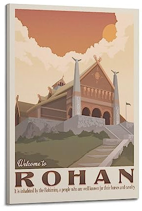 YIBIN Rohan-Poster im Vintage-Stil, dekoratives Gemälde, Leinwand-Wandposter und Kunstdruck, modernes Familienschlafzimmer-Dekor-Poster, 60 x 90 cm