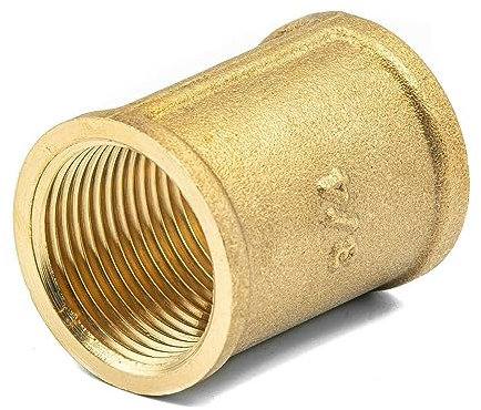 Messing-Gewindefitting Muffe IG/IG 1 | Innengewinde-Kupplung für Wasser- & Heizungsrohre