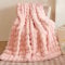 GKXLH Kuscheldecke Flauschig Decke - Weiche Plüsch Kuscheldecke Rosa, Fuzzy Kuschelig Decke Bettdecken, 1200GSM Kaninchen Kunstfell Leichte Decken Warme Flauschige Decke für Couch Bett Sofa (130x160)