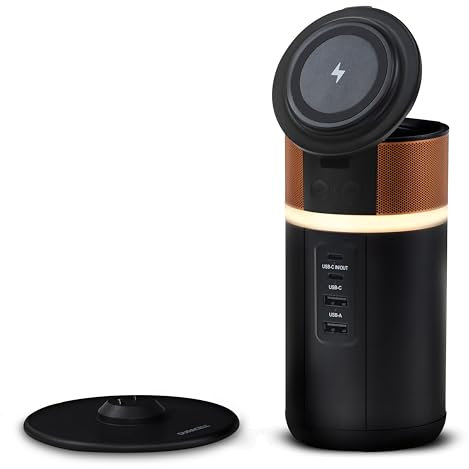 Duracell M150 Power Station, Lightweight and Compact, Portable Power Bank for Charging Laptops, Phones, Tablets, Earbuds and Smartwatches, 150 W (91 Wh), Charging Dock Included