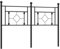 vidaXL Kopfteil, Bettkopfteil mit Metallbeinen, Betthaupt für Bett Metallbett Doppelbett, Bettzubehör Schlafzimmer, Schwarz 140cm Metall