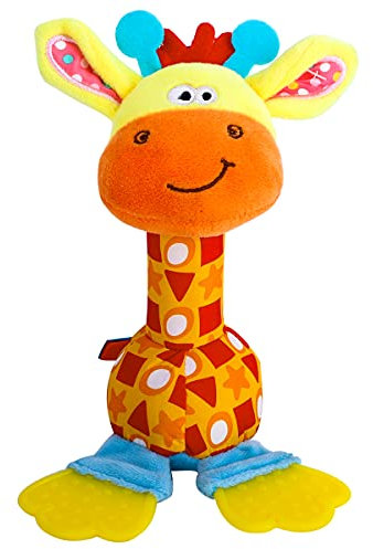 Greifling und Rassel,Rassel Baby Plüschtiere Entwicklungs-Spielzeug für Kleinkinder 3-12 Monaten, Greifling zum Quietschen,Fühlen und Spiele für Mädchen und Jungen, Baby Geschenk.
