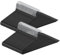 ABHENG Hosenbügel aus Metall, 50er-Pack, Kleiderbügel für Hosen mit offenen Enden, platzsparend, rutschfest, einfaches Aufhängen, 38B x 13H cm, Schwarz,AIY0550B