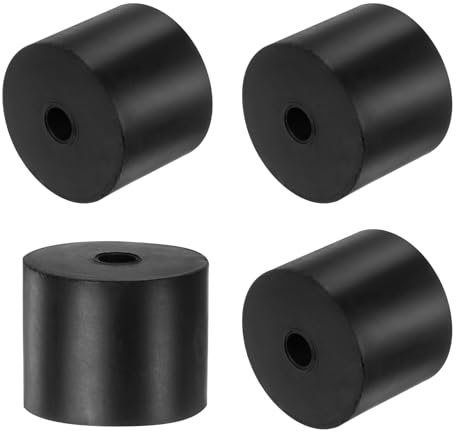 QUARKZMAN 4pz Guarnizioni in Gomma Spaziatoria 50mm OD x 10mm ID x 40mm Altezza Rondella Piatta Spaziatori Antivibranti Piatte Guarnizione Idrauliche Spesse per Accessori Casa Auto Viti