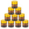 Fanchu Pack of 10 Cream Containers, Amber Glass Empty Cream Jars, 10 ml Cream Jars for Filling, Glass Container with Lid and Liner for Cosmetics, Creams, Lotions, Essential Oils