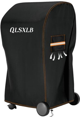 QLSXLB Funda Barbacoa Exterior Impermeable, Resistente Tela 600D Oxford Cubierta BBQ Gas 77x70x110cm, Funda Protectora de Parrilla Universal Anti-Viento/Anti-Polvo/Anti-Humedad Negro