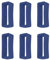 Lot de 6 Boucles de Bracelet de Montre en Silicone Compatible avec Fossil Gen 5 Carlyle HR/Garrett HR/Julianna HR, 22mm Boucle Montre Remplacement de Montre Support de Retenue, Bleu