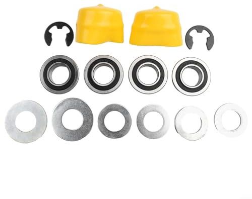 FUBESK Kit de conversion de bague de roue en roulement pour tondeuse à gazon John For Deere - Kit de bague de roue avant - Kit de matériel d'essieu de tracteur de pelouse