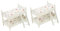 Toyvian 2 Stück Puppenhaus Etagenbett Mini Puppenbett Mini Etagenbett Mini Etagenbett Mini Zubehör Schlafzimmer Miniatur Möbel Ornament Mini Möbel Modell