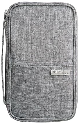 VOSSOT Reisepass Tasche,Reisepasshülle Schutzhülle,Reisedokumententasche Organizer Protector,Ausweistasche Reiseorganizer Blocking Für Speicherung Kreditkarten,Ausweis,Bordkarten,Tickets,Reisepass