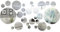MEESOGA Spiegelblätter Aufkleber 41Pack Runde Acrylspiegel 3D Spiegel Selbstklebende mit 6 verschiedenen Größen (2,2 cm bis 15 cm) für DIY Kreis Spiegel Wandaufkleber