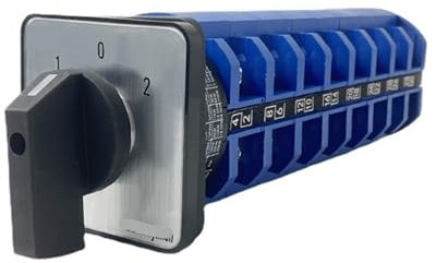 63A 6 Poles Cam Switch Changeover Rotary Combination Knob Master Control Circuit 1-0-2 Position YMW26 LW28 LW26-63/6 NWPNLXEA(Customize)