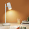 CBJKTX Nachttischlampe Schlafzimmer Tischleuchte Weiß - Schwenkbar 350° GU10 Tischleuchte Nachttisch Nachtlicht aus Metall Schreibtischlampe Leselampe mit Wohnzimmer Schreibtisch (ohne Leuchtmittel)