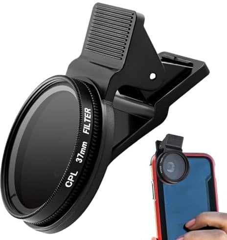 CPL Clip Phone Camera Lens Filter, Clip Cell Phone Filter | Ultra Lens Mounts | Family Aluminum Frame Solar Imaging Camera Lens