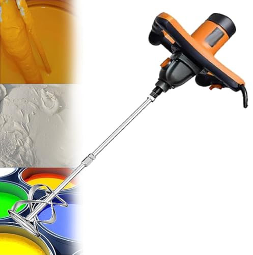 vanenferse Mezclador De Cemento Hormigón Portátil, Máquina Mezcladora Tanque Eléctrica Mano, Soporte De Máquina Agitadora Pintura Neumática Comercial para Recubrimiento Pintura Tinta Líquida Viscosa