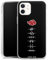 DeinDesign Silikon Hülle kompatibel mit Apple iPhone 12 Case transparent Handyhülle Akatsuki Offizielles Lizenzprodukt Naruto Shippuden