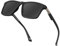 JIM HALO Retro Polarisierte Sonnenbrille für Herren Damen Quadratische UV400 Schutz Klassische Sonnenbrillen für Fahren Angeln Schwarz