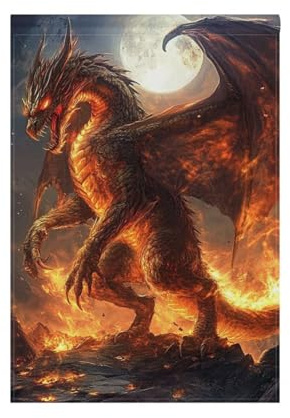 Gartenflaggen mit Drachen-Motiv für den Außenbereich, Flaggen und Banner für Outdoor-Dekoration, 71 x 101 cm, doppelseitig