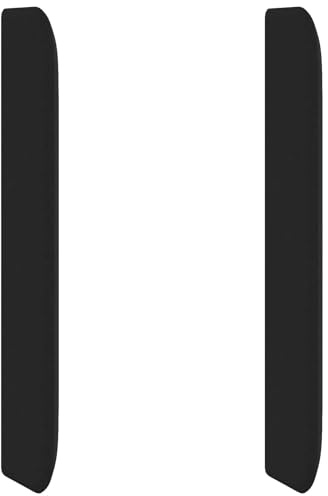 vidaXL Kopfteil Ohr Schwarz 80 x 16 x 4 cm Stoff, Schlafzimmer Deko, moderner Kopfteil, strapazierfähiger Stoff, weicher Touch, stylische Schlafaccessoires