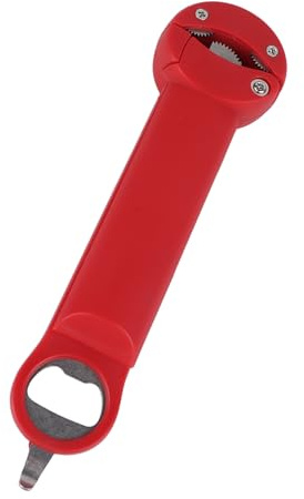 Jiawu Ouvre-bouteille Rétractable Multifonctionnel, Ouvre-bocal Réglable 3 en 1 en Acier Inoxydable, onglet Pop avec Poignée en Dents de Scie pour Personnes âgées, Arthrite, Cuisine à Domicile