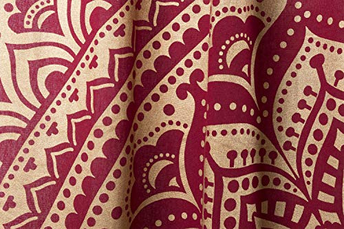 Popular Handicrafts King Size Wandteppiche Hippie Mandala Wandbehang Tapisserie Wandbehang Tapisserie Wandbehang Ombre Mandala Tapisserie Boho Tapisserie Maroon Gold