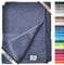 leevitex® Saunahandtuch XXL, flauschig und saugstark, 2 Saunatücher, 80 x 200 cm, Qualität 500 g/m², 100% Baumwolle - Navyblau