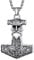 Richsteel Odin Helmet Mjolnir Pendant Necklaces For Men Thor Celtic Viking Hammer Necklace