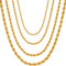 OSTAN 2.0 MM 3 MM 4 MM 5 MM Collana con corda intrecciata Collana con catena in acciaio inossidabile Uomo Donna Gioielli