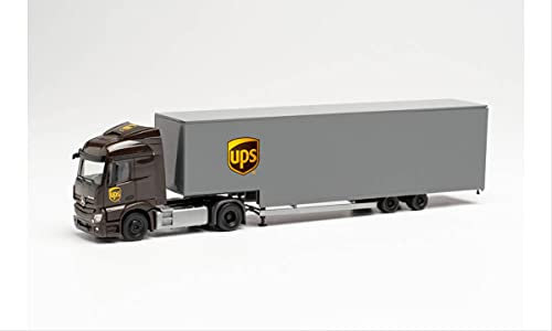 Herpa ‎314244 – Mercedes-Benz Actros Jumbokoffer-Sattelzug, „UPS“ Streamspace 2.3, Modellsammlung, Miniaturmodelle, Kleinmodell, Detailgetreu, Sammlerstück, Kunststoff, Mehrfarbig - Maßstab 1:87