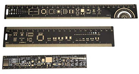 Regla de Ingeniería de PCB, 3 Piezas 6.3/7.87/10.23 Pulgadas Regla de Placa de Circuito Impreso Multifuncional, Escala de ingeniería Regla de Placa de Circuito Impreso, para Ingenieros Electrónicos