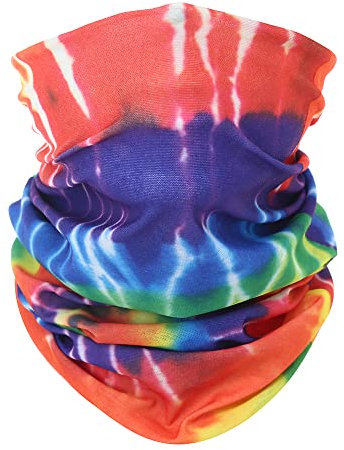 Unisex Neck Warmer, Tube Seamless Multifunctional Balaclavas, Face Cover, Face mask, Cycling mask, Ski Mask, Face Snoods Headwear, Cycling Daily Wear (Rainbow 306)