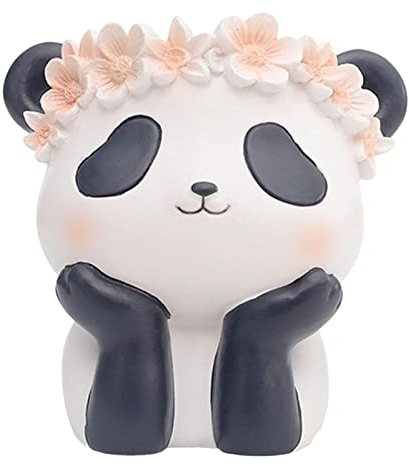 Sharplace Blumentopf-Skulptur mit Ablaufloch, Pflanzgefäß, Tischvase für -Dekoration, Panda