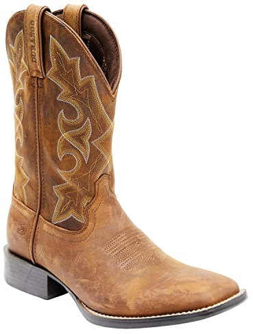 Durango Stivali Westward Western da uomo punta quadrata ampia - Ddb0371bb, Marrone, 45.5 EU