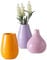 Pop Pink Purple and Orange Vasen, 3er-Set, hochgebranntes Steingut, super glänzend, 12,7 cm