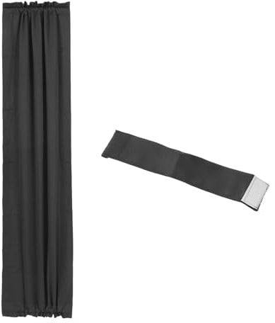 PATIKIL Blackout Door Curtain, 25 Inch W x 72 Inch L French Window Door Half Curtain Thermal Insulated Blackout Shades with Adjustable Tie Back for Kitchen Home, 1 Panel, Black