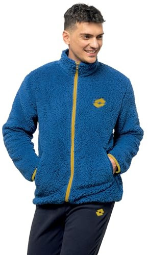 Lotto Tuta Pile Uomo Caldo Sherpa - Giacchetto Full Zip Invernale Morbido (M, Bluette 2023)