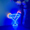 Enseigne néon en forme de cocktail, lumière LED pour verre à vin – Veilleuse de bar alimentée par piles et USB pour décoration murale, club, restaurant, boutique